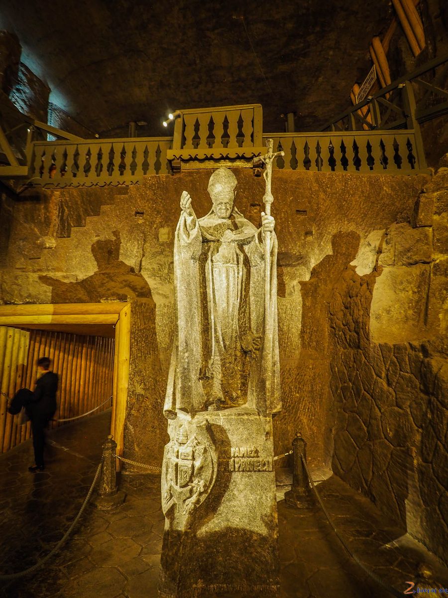 rzeźba Jana Pawła II w Kopalni Soli w Wieliczce